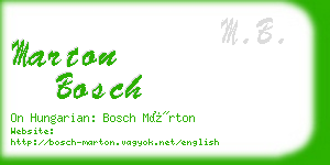 marton bosch business card